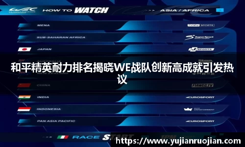和平精英耐力排名揭晓WE战队创新高成就引发热议
